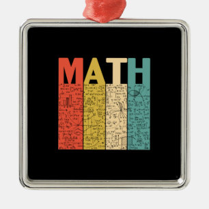 Math Teacher Vintage Math Definition Metal Tree Decoration