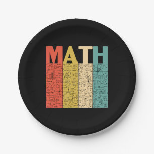 Math Teacher Vintage Math Definition Paper Plate