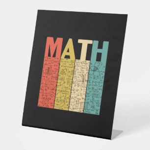 Math Teacher Vintage Math Definition Pedestal Sign