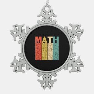 Math Teacher Vintage Math Definition Snowflake Pewter Christmas Ornament