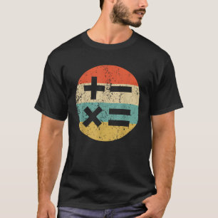 Math Teacher Vintage Retro Math Symbols T-Shirt