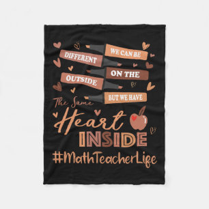Math Teacher We Can Be Different Black History Mon Fleece Blanket