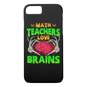 Math Teachers Brains Skeleton Hand Heart Halloween Case-Mate iPhone Case