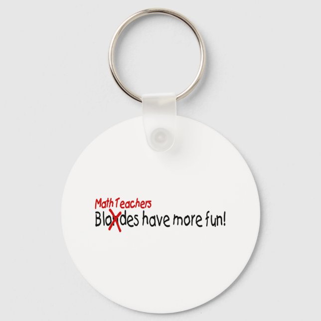Math Teachers Have More Fun Key Ring (Front)