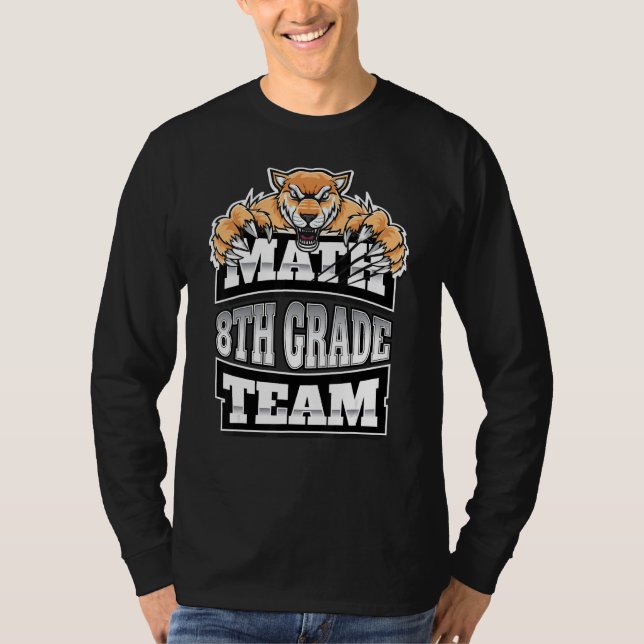 Math Team 8th Grade Teachers Students Jaguars Pant T-Shirt (Front)