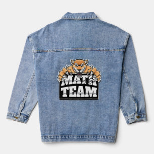 Math Team Jaguars Panthers Pumas  Denim Jacket