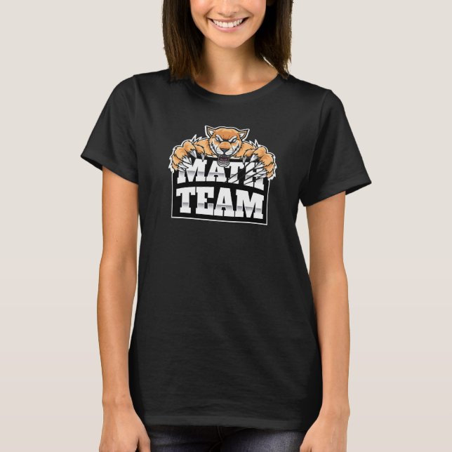 Math Team Jaguars Panthers Pumas T-Shirt (Front)