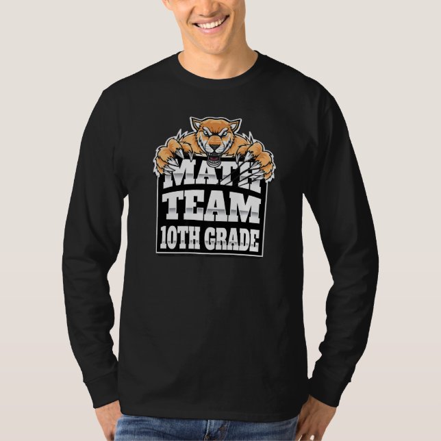 Math Team Teachers 10th Grade Students Jaguars Pan T-Shirt (Front)