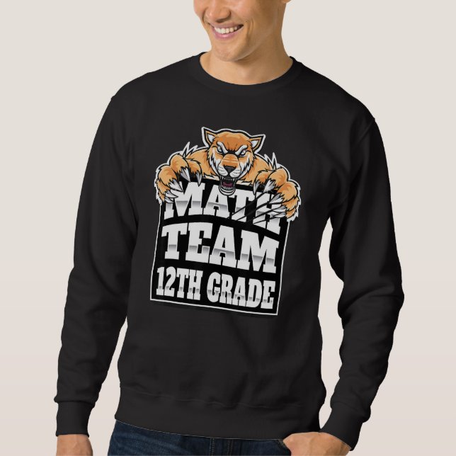 Math Team Teachers 12th Grade Students Jaguars Pan Sweatshirt (Front)