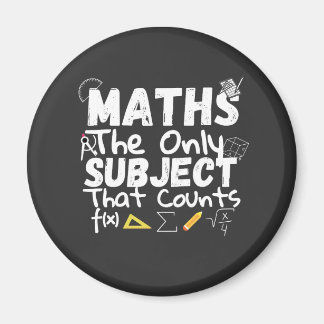 Math The Only Subject That Counts T-Shirt Magnet