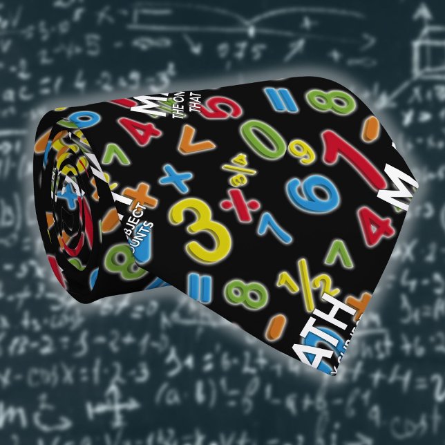 Math. The only subject that counts Tie (Math The Only Subject That Counts Fun Quote Tie)