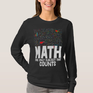 Math The Only Subject That Counts Toddler Mathleti T-Shirt