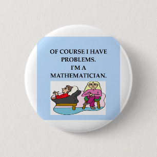math therapy 6 cm round badge