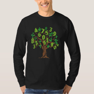Math Tree I Tree Math Symbols Numbers Trees Math T-Shirt