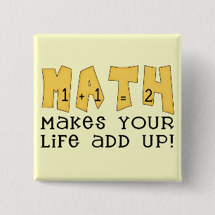 Math Tshirts and Gifts 15 Cm Square Badge