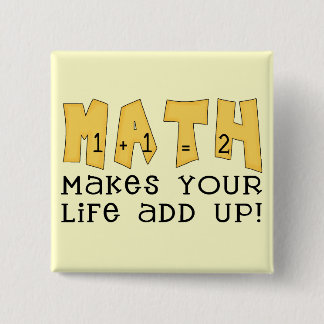 Math Tshirts and Gifts 15 Cm Square Badge