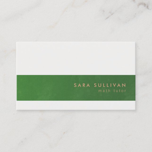 Math Tutor Business Card Elegant Stripe (Front)