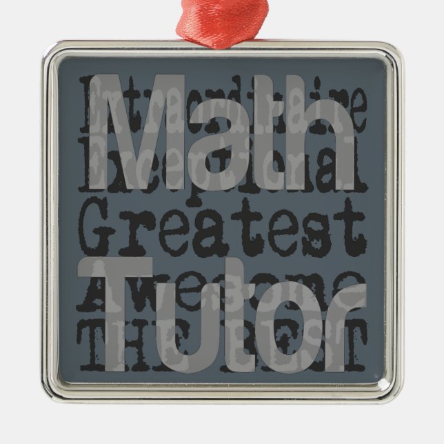 Math Tutor Extraordinaire Metal Tree Decoration (Front)
