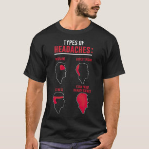 Math types of headaches exam phase friendship hors T-Shirt