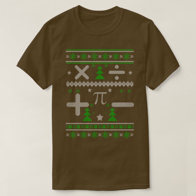 Math Ugly Christmas Sweater Gift For Teacher (Design Front)