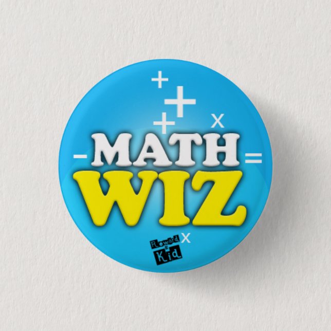Math wiz button (Front)