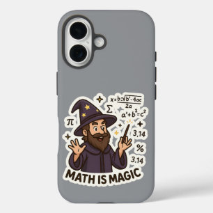 Math Wizard Sticker – “Math is Magic” Transparent  iPhone 16 Case