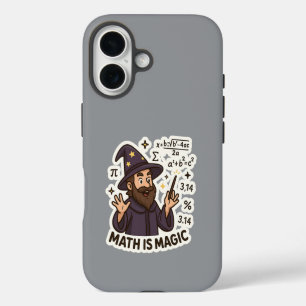 Math Wizard Sticker – “Math is Magic” Transparent iPhone 16 Case