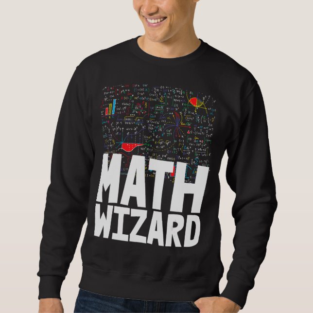 Math Wizard  Toddler Mathletics Birthday Sweatshirt (Front)