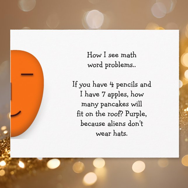 Math Word Problems.. Funny Send a Smile Postcard (Math Word Problems.. Funny Send a Smile Postcard)