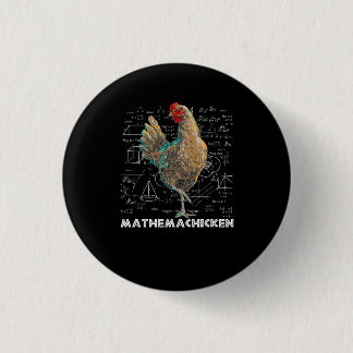 Mathemachicken I Love Chicken Funny Math Lover Mat 3 Cm Round Badge