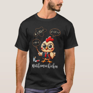 Mathemachicken Math Teacher Mathematician Chicken T-Shirt