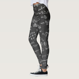 Mathematic Formulas and Numbers Gym Workout Yoga Leggings