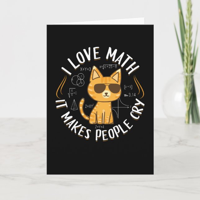 Mathematic | I love math | Mathematics Gift Card (Front)