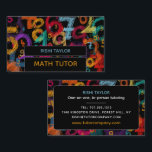 Mathematic Number Design, Math Tutor, Teacher Business Card<br><div class="desc">Mathematic Number Design,  Math Tutor,  Teacher Business Cards by The Business Card Store. Easily personalize these cards with your own wording by using the "personalize this template" section or click the "customize further" link to change the font styles,  colors and layout to suite.</div>