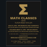 Mathematic Sigma Symbol, Math Classes Advertising Flyer<br><div class="desc">Mathematic Sigma Symbol,  Math Classes Advertising Flyers By The Business Card Store.</div>