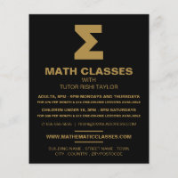 Mathematic Sigma Symbol, Math Classes Advertising
