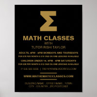 Mathematic Sigma Symbol, Math Classes Advertising