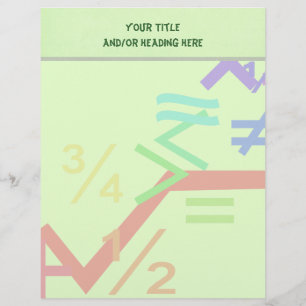 Mathematic Symbols Letterhead