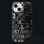 Mathematical Abstract iPhone 15 Case<br><div class="desc">White formulas and math equations on a black background.</div>