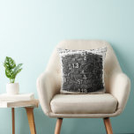 Mathematical Abstract Cushion<br><div class="desc">White and black formulas and math equations on a black background.</div>