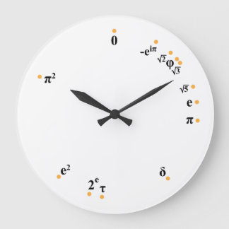 Mathematical Constants Clock (orange)