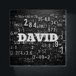 Mathematical Equation and Formula Abstract Paperweight<br><div class="desc">White formulas and math equations on a black background with a custom name.
Name can be changed.</div>