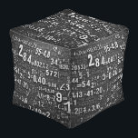 Mathematical Equation and Formula Abstract Pouf<br><div class="desc">White formulas and math equations on a black background</div>