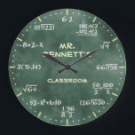 Mathematical Equations Personalizable Clock<br><div class="desc">A unique mathematical equations chalkboard personalizable decorative wall clock. A great addition to any home,  school or office. Also makes a great gift idea for any teacher or professor.</div>