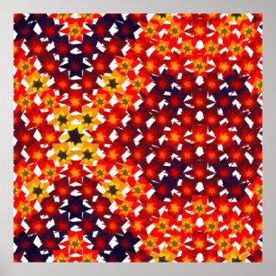 Mathematical Floral Pattern Poster