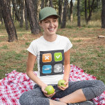 Mathematical Icons T-Shirt<br><div class="desc">Mathematical equation icons on a black background. This design looks really effective on this Womens T-Shirt</div>