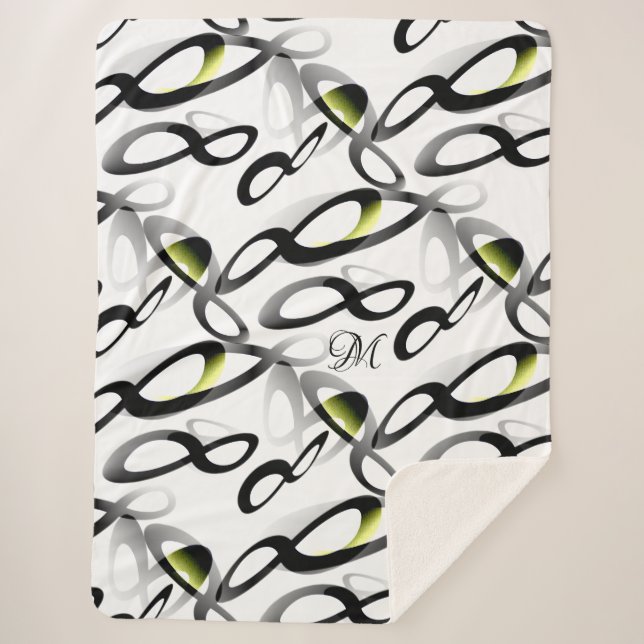 Mathematical Infinity Symbol Lemniscate Abstract Sherpa Blanket (Front)