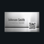 Mathematical Teacher - Stainless Steel QR Code Business Card<br><div class="desc">Leave a powerful impression with this expertly designed business card. It's a stylish, memorable tool for networking, client meetings, and brand growth, ensuring your information is presented effectively. Zazzle's intuitive editing tools give you complete control to personalise text, fonts, and layout, creating a card that perfectly reflects your unique brand....</div>