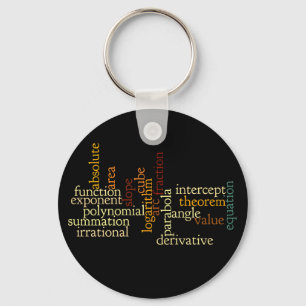 Mathematical Terms Keychain