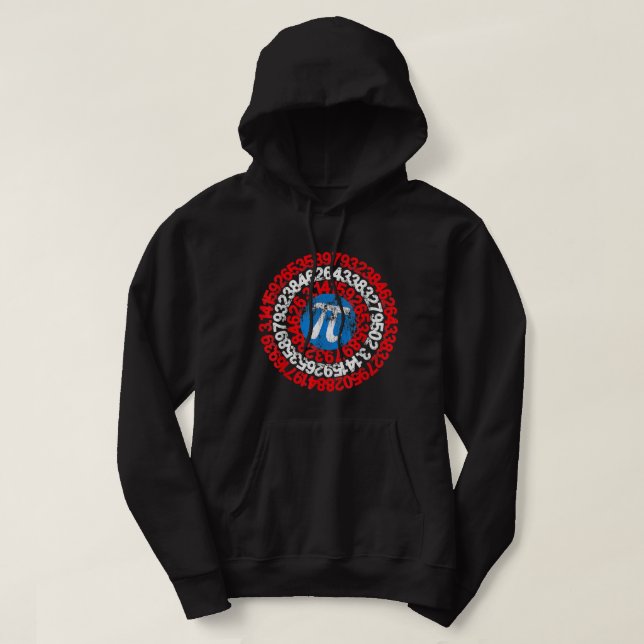 Mathematician Captain Pi Superhero Math Nerd Geek  Hoodie (Design Front)